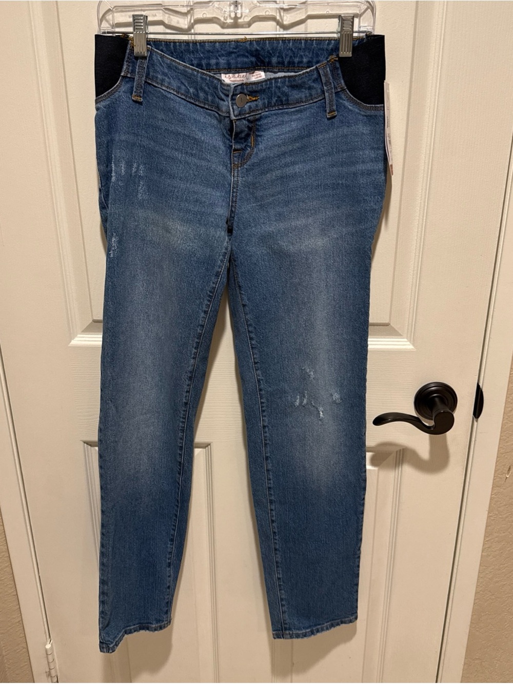 Isabel Maternity Ingrid & Isabel 90s Straight Leg Jeans Size 00 Medium Wash NWT